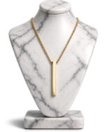 Colar Livo Aço Dourado