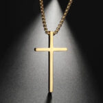 Colar Redentor Aço Dourado - Imagem 7