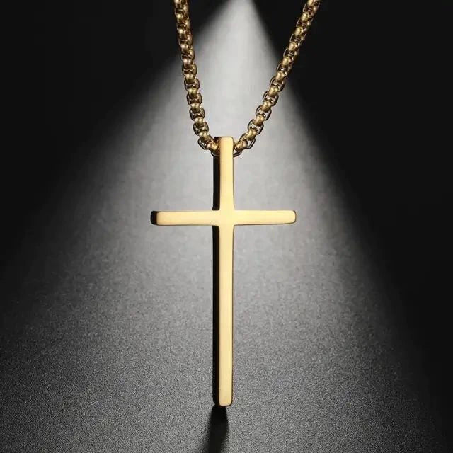Colar Redentor Aço Dourado - Imagem 7