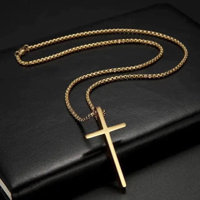 Colar Redentor Aço Dourado - Imagem 5